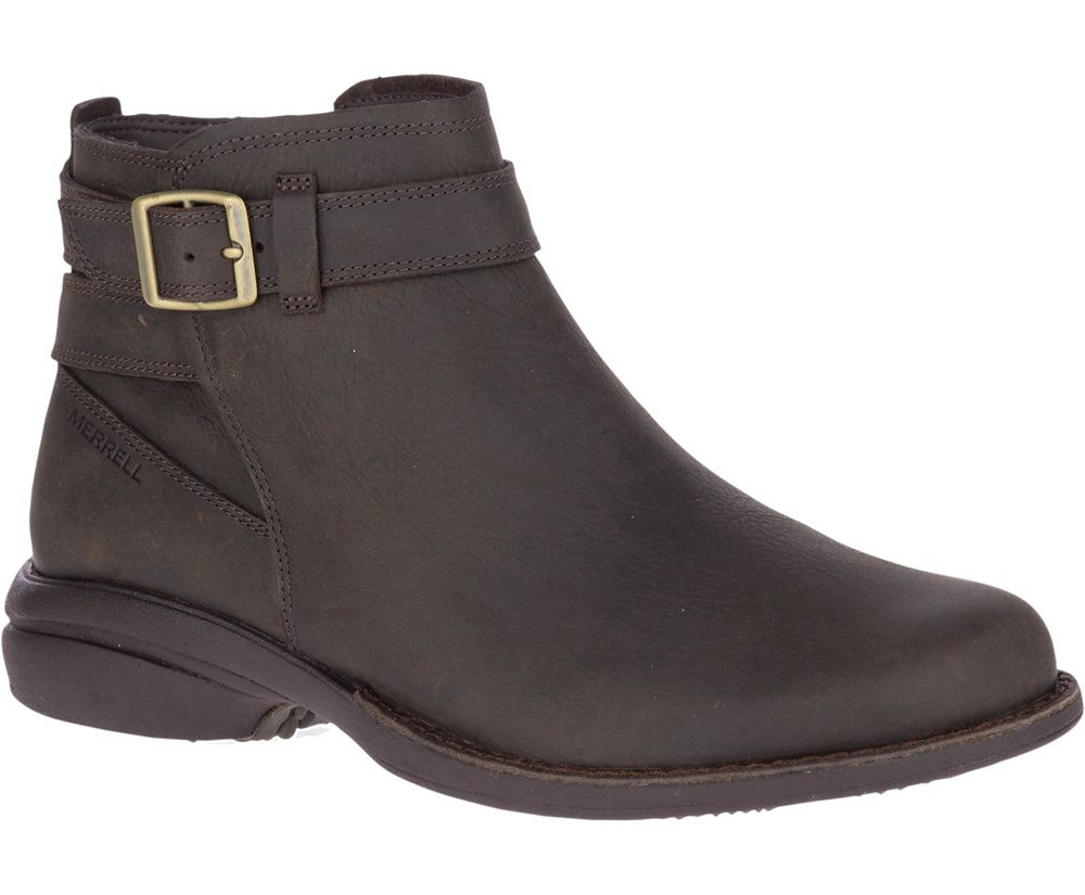 Merrell Boots Brown - Andover Bluff Waterproof - Womens 94JECOSXP